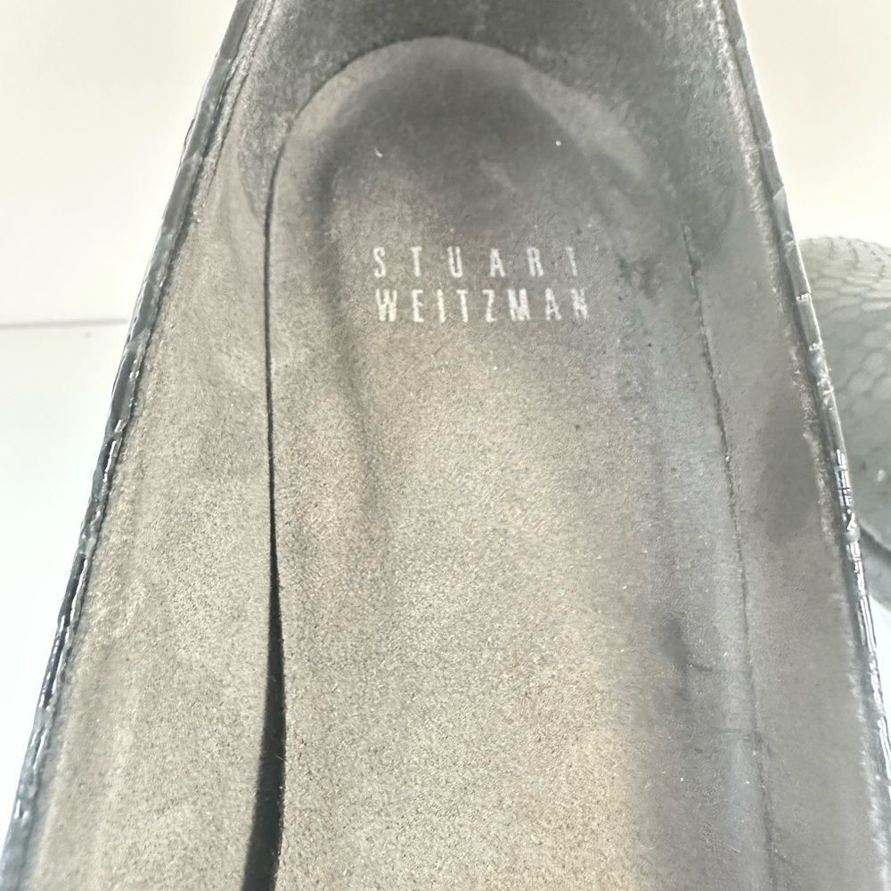 Stuart Weitzman Black Snakeskin Pumps, 7.5 - Picture 11 of 11